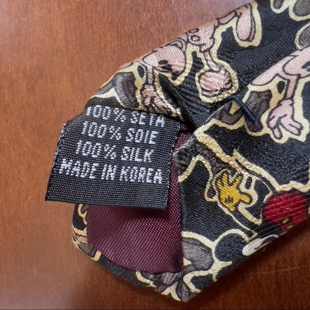 Vintage Disney Mickey Unlimited 100% Silk